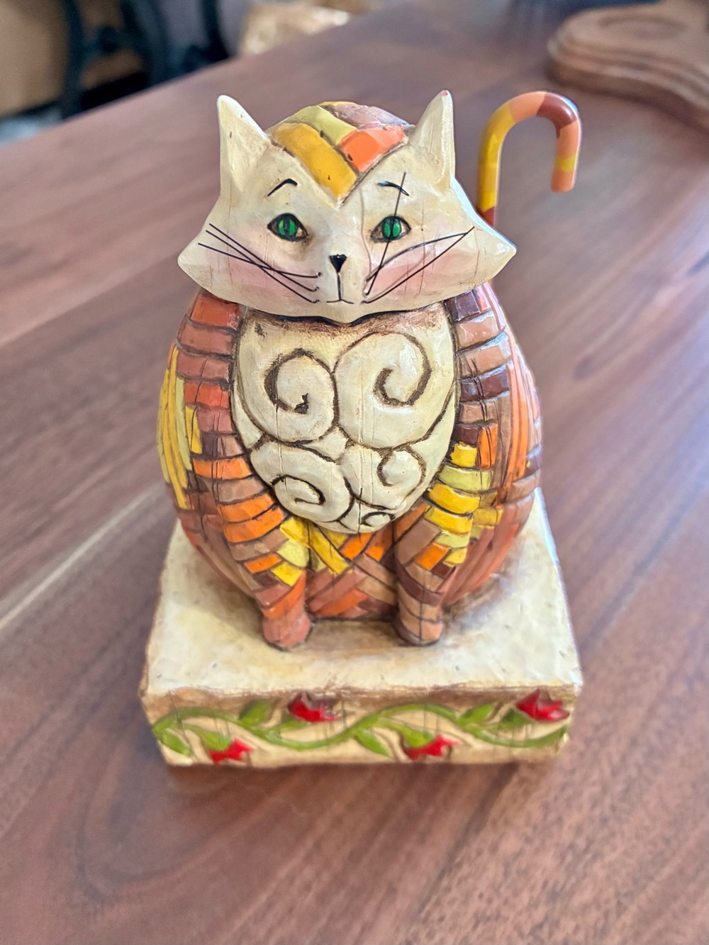 Jim Shore Elijah Cat Enesco figurine Fine craft Heartwood Creek patchwork